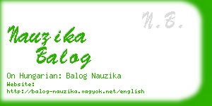 nauzika balog business card